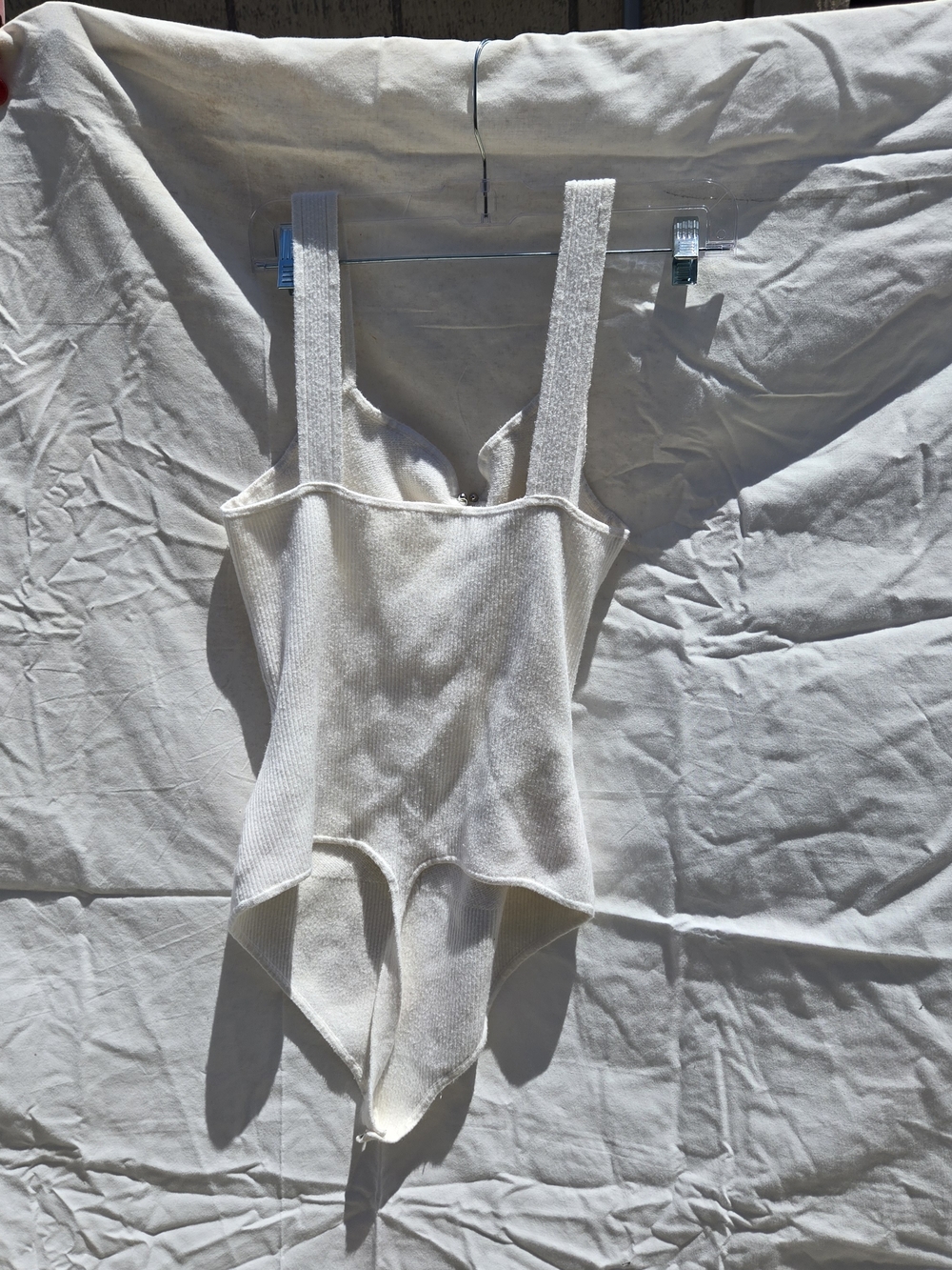 Abercrombie & Fitch White Ribbed Body Suit - Picture 4 of 4